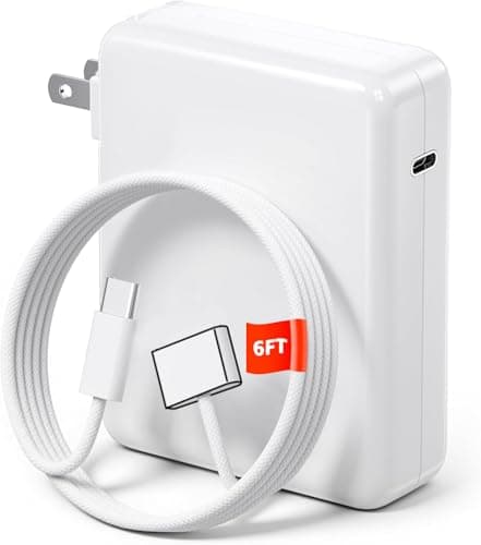 140W USB-C充電器 MacBook Pro 16インチ/14インチ、MacBook Air 15インチ/13インチ用 互換品2025 /2024 /2023 /2022 /2021年モデル対応 M1/M2/M3/M4 急速充電対応6.6フィート（約2m）USB-C to Magnetic 3