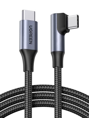 UGREEN USB C ケーブル L字 240W PD急速充電 L字型 タイプC 充電コード USB Type CtoC MacBookやノートPC向け E-Markerチップ搭載 MacBook Pro Air/iPad、iPhone 17/16/15シリーズなど殆どのCタイプ各種対応 1M